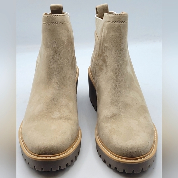 DOLCE VITA RIELLE LUG HIKER SUEDE BOOTS IN TAUPE SIZE 8. - Picture 10 of 16